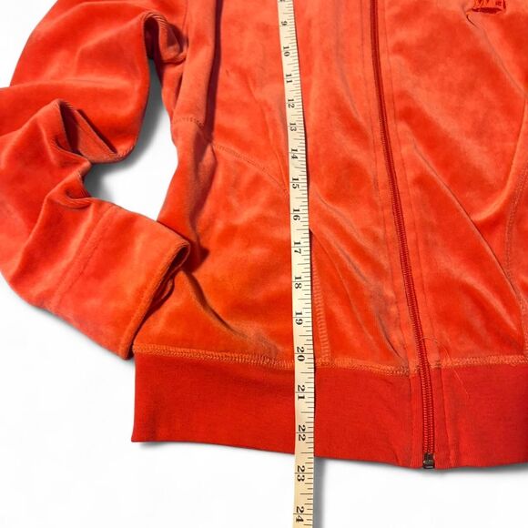 Y2K BCBG Orange Velour Zip Up jacket - Picture 5 of 5